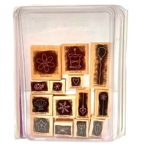 Stampin’ Up! “Stipple Celebrations” Rubber Stamp Set (2003)